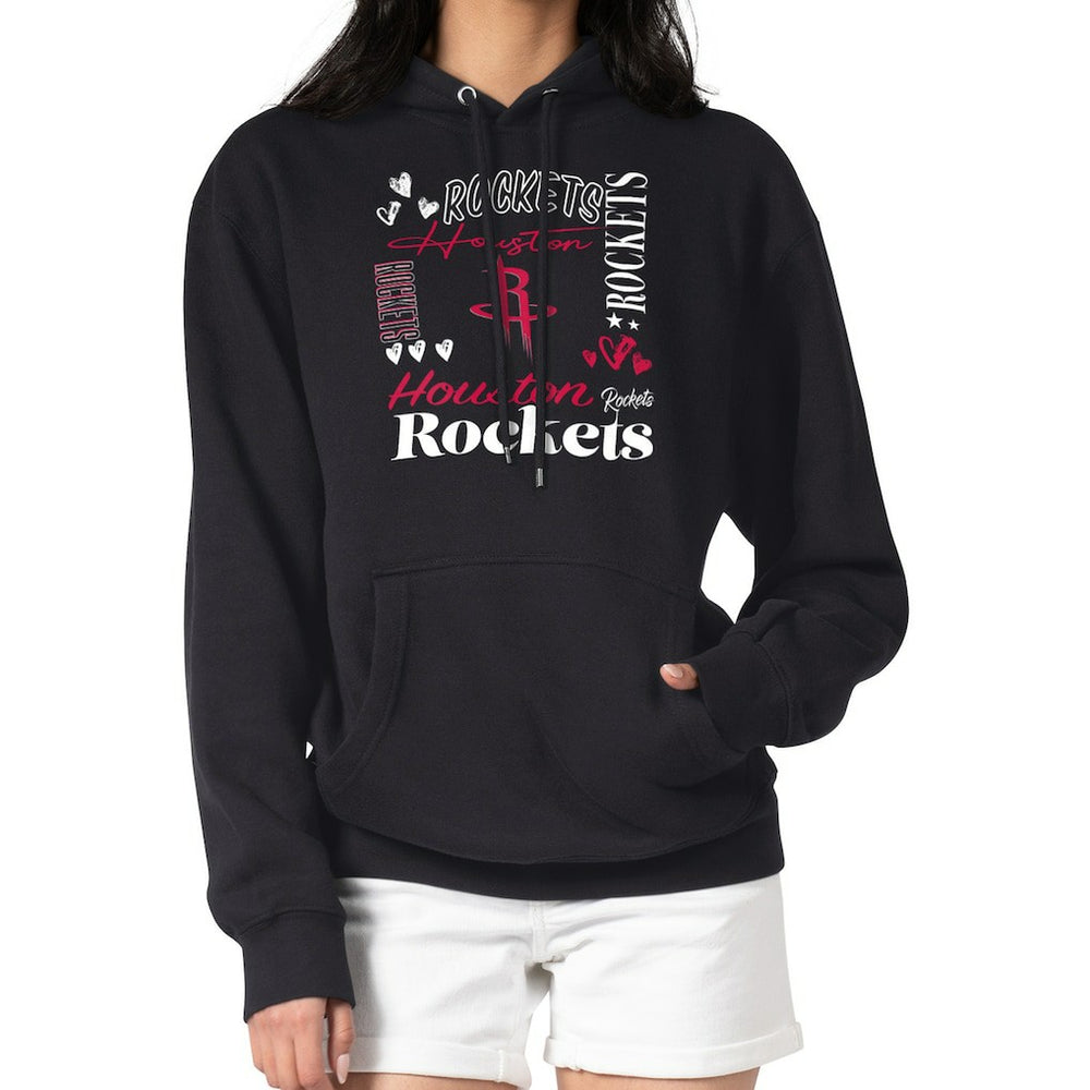 Houston Rockets G-III 4Her by Carl Banks Women's Team Collage Graphic Fleece Pullover Hoodie sale - Black shop