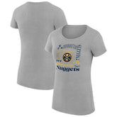 Denver Nuggets G-III 4Her by Carl Banks Women's Super-Slim Fit Lightweight Team Name Collage Graphic T-Shirt sale - Heather Gray discount