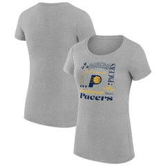 Indiana Pacers G-III 4Her by Carl Banks Women's Super-Slim Fit Lightweight Team Name Collage Graphic T-Shirt - Heather Gray outlet