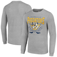 Nashville Predators Starter '80s Inspired Team Logo Long Sleeve T-Shirt