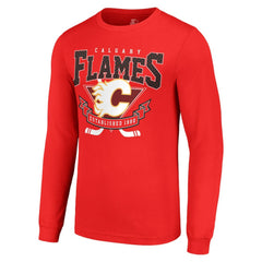 Calgary Flames Starter Team Logo Graphic Long Sleeve T-Shirt