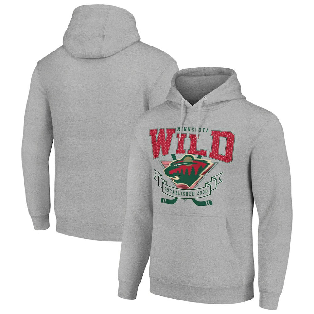 Minnesota Wild Starter Team Logo Graphic Fleece Tri-Blend Pullover Hoodie