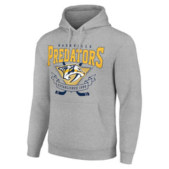 Nashville Predators Starter Team Logo Graphic Fleece Tri-Blend Pullover Hoodie