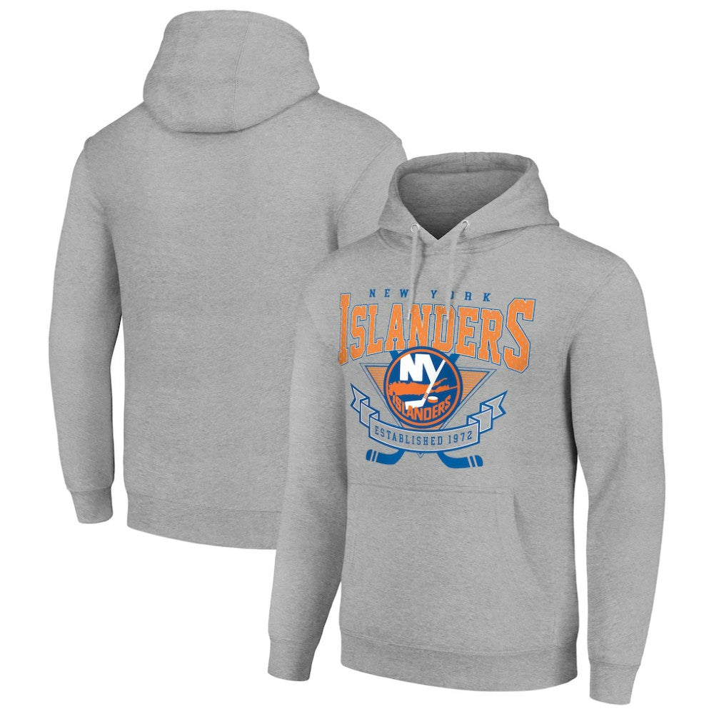 New York Islanders Starter Team Logo Graphic Fleece Tri-Blend Pullover Hoodie