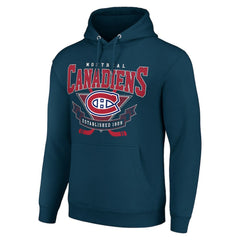 Montreal Canadiens Starter Team Logo Graphic Fleece Tri-Blend Pullover Hoodie
