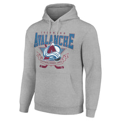 Colorado Avalanche Starter Team Logo Graphic Fleece Tri-Blend Pullover Hoodie
