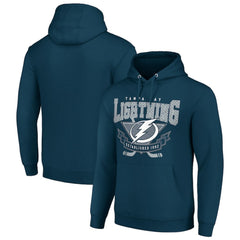 Tampa Bay Lightning Starter Team Logo Graphic Fleece Tri-Blend Pullover Hoodie