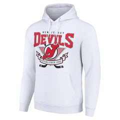 New Jersey Devils Starter Team Logo Graphic Fleece Tri-Blend Pullover Hoodie