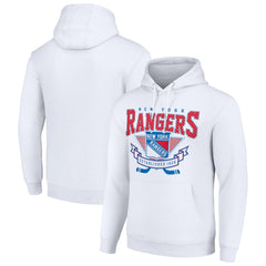 New York Rangers Starter Team Logo Graphic Fleece Tri-Blend Pullover Hoodie