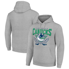 Vancouver Canucks Starter Team Logo Graphic Fleece Tri-Blend Pullover Hoodie