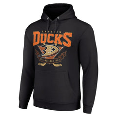 Anaheim Ducks Starter Team Logo Graphic Fleece Tri-Blend Pullover Hoodie