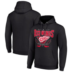 Detroit Red Wings Starter Team Logo Graphic Fleece Tri-Blend Pullover Hoodie