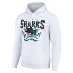 San Jose Sharks Starter Team Logo Graphic Fleece Tri-Blend Pullover Hoodie
