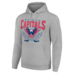 Washington Capitals Starter Team Logo Graphic Fleece Tri-Blend Pullover Hoodie