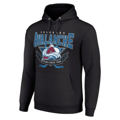 Colorado Avalanche Starter Team Logo Graphic Fleece Tri-Blend Pullover Hoodie