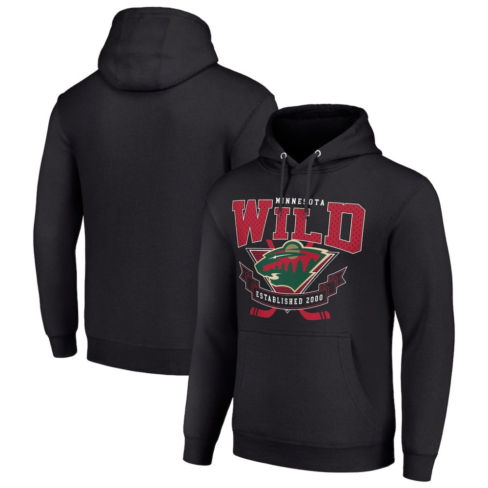 Minnesota Wild Starter Team Logo Graphic Fleece Tri-Blend Pullover Hoodie