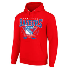 New York Rangers Starter Team Logo Graphic Fleece Tri-Blend Pullover Hoodie