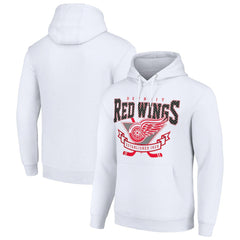 Detroit Red Wings Starter Team Logo Graphic Fleece Tri-Blend Pullover Hoodie