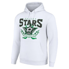 Dallas Stars Starter Team Logo Graphic Fleece Tri-Blend Pullover Hoodie