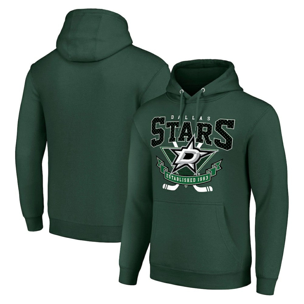Dallas Stars Starter Team Logo Graphic Fleece Tri-Blend Pullover Hoodie