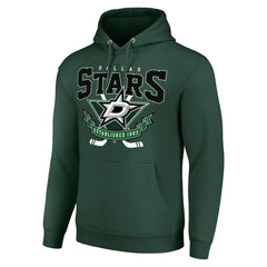 Dallas Stars Starter Team Logo Graphic Fleece Tri-Blend Pullover Hoodie