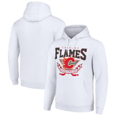 Calgary Flames Starter Team Logo Graphic Fleece Tri-Blend Pullover Hoodie