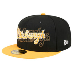 Pittsburgh Pirates Shadow Stitch 59FIFTY Fitted Hat - Black | New Era