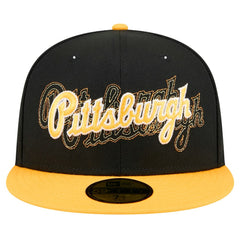 Pittsburgh Pirates Shadow Stitch 59FIFTY Fitted Hat - Black | New Era