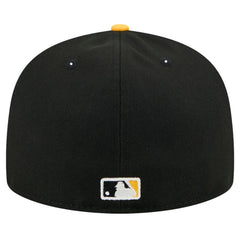 Pittsburgh Pirates Shadow Stitch 59FIFTY Fitted Hat - Black | New Era