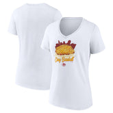 Cincinnati Reds Women's Chili V-Neck T-Shirt - White