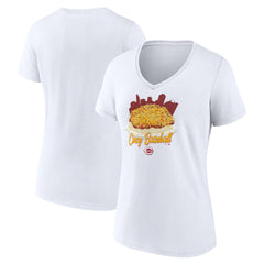 Cincinnati Reds Women's Chili V-Neck T-Shirt - White
