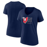Cleveland Guardians Women's Two One Six V-Neck T-Shirt - Navy
