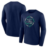 Seattle Mariners Compass Long Sleeve T-Shirt - Navy