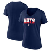 Washington Nationals Women's Defend the District V-Neck T-Shirt - Navy