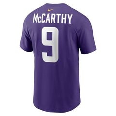 NFL Minnesota Vikings J.J. McCarthy Youth Fuse Name & Number T-Shirt