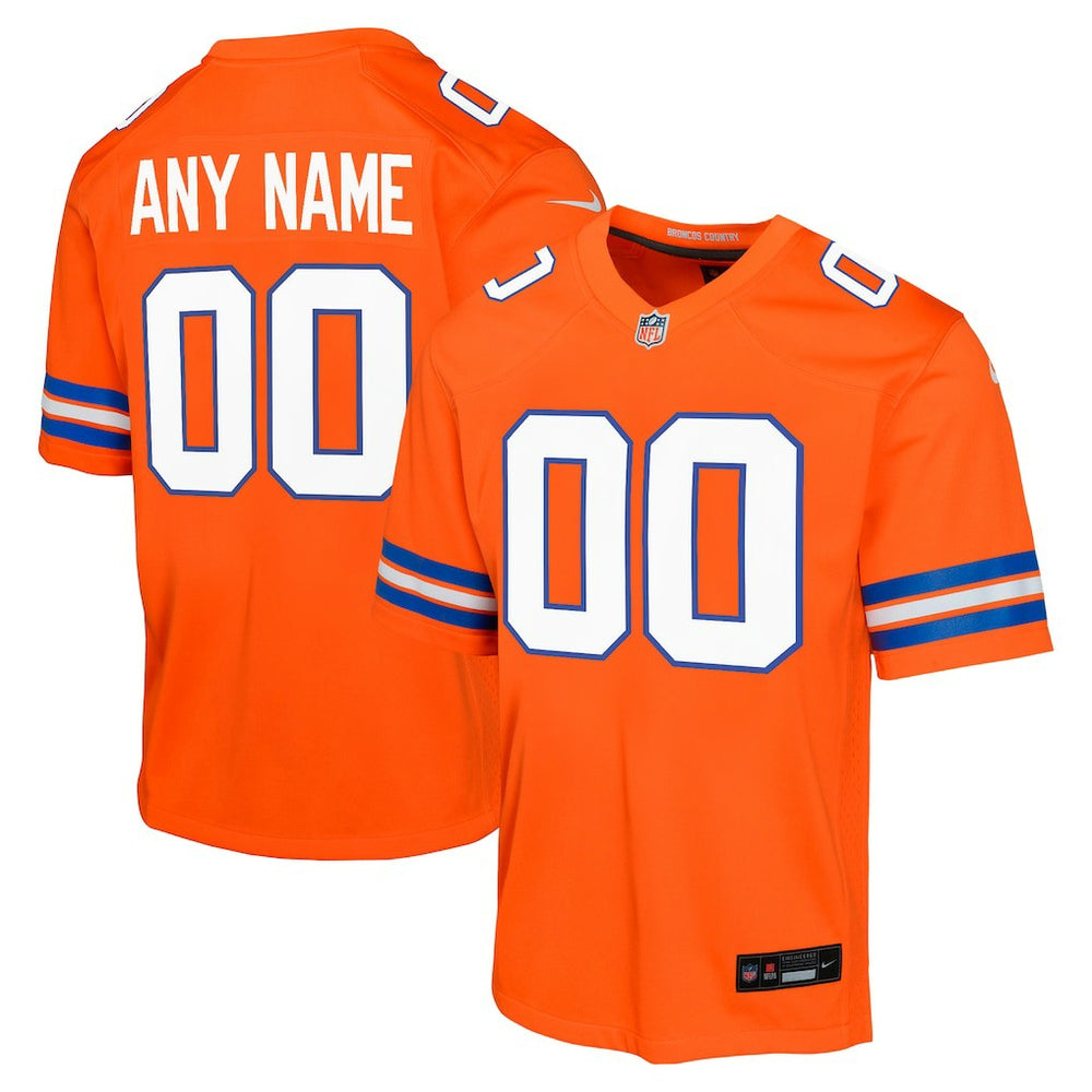 NFL Denver Broncos Youth Mile High Collection 1977 Throwback Custom Game Jersey