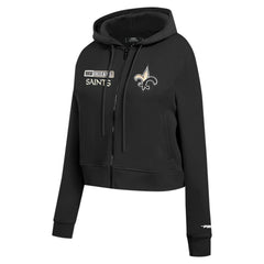 NFL New Orleans Saints Pro Standard Women's Split Logo Full-Zip Hoodie