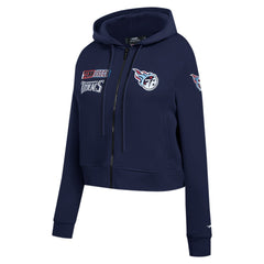 NFL Tennessee Titans Pro Standard Women's Split Logo Full-Zip Hoodie