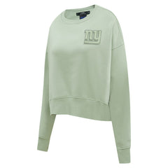 NFL New York Giants Pro Standard Women's Oversized Cropped Neutral Pullover Sweatshirt