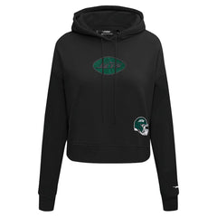NFL New York Jets Pro Standard Women's Jeweled Cropped Pullover Hoodie