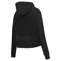 NFL Pittsburgh Steelers Pro Standard Women's Jeweled Cropped Pullover Hoodie
