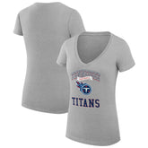 NFL Tennessee Titans G-III 4Her by Carl Banks Women's Super-Slim Fit Lightweight Team Logo Graphic V-Neck T-Shirt