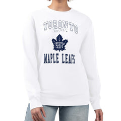 Toronto Maple Leafs G-III 4Her by Carl Banks Women's Team Logo Tri-Blend Fleece Pullover Sweatshirt