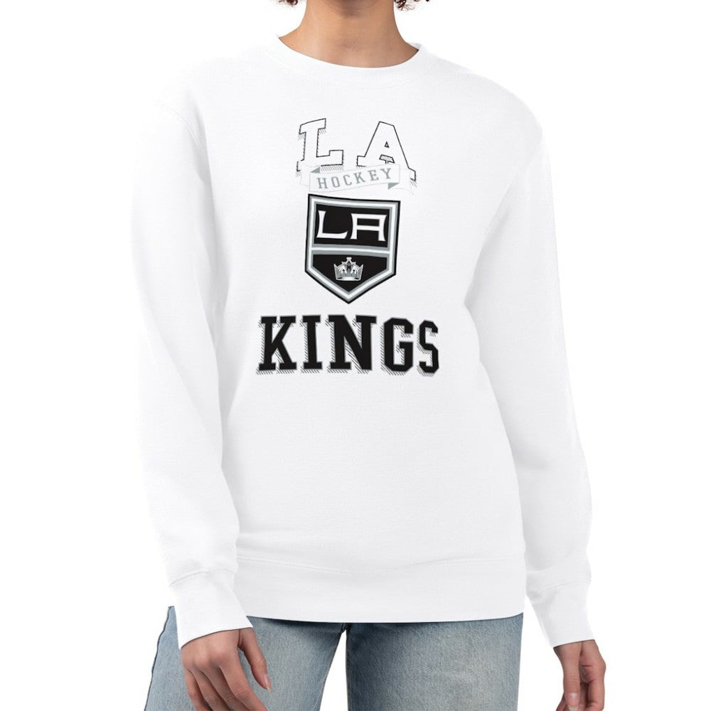 Los Angeles Kings G-III 4Her by Carl Banks Women's Team Logo Tri-Blend Fleece Pullover Sweatshirt