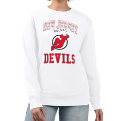 New Jersey Devils G-III 4Her by Carl Banks Women's Team Logo Tri-Blend Fleece Pullover Sweatshirt