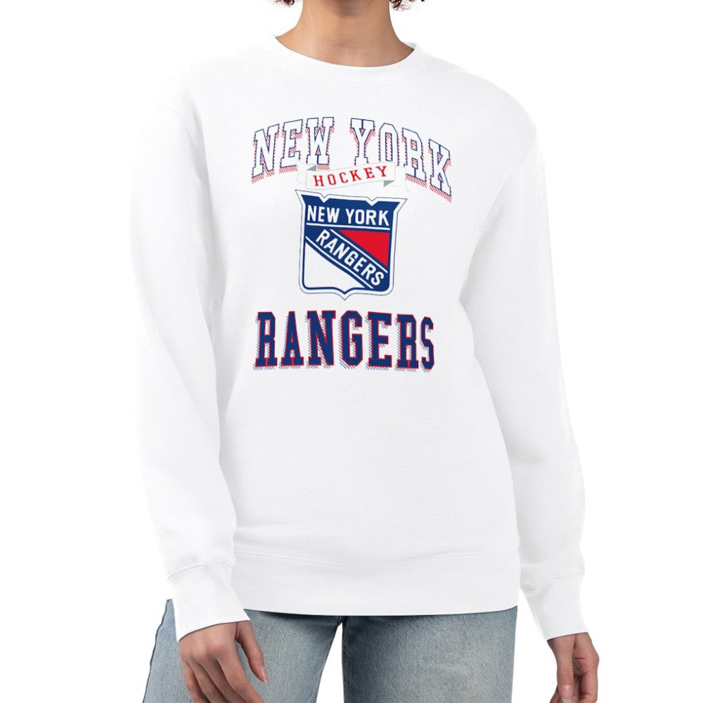 New York Rangers G-III 4Her by Carl Banks Women's Team Logo Tri-Blend Fleece Pullover Sweatshirt