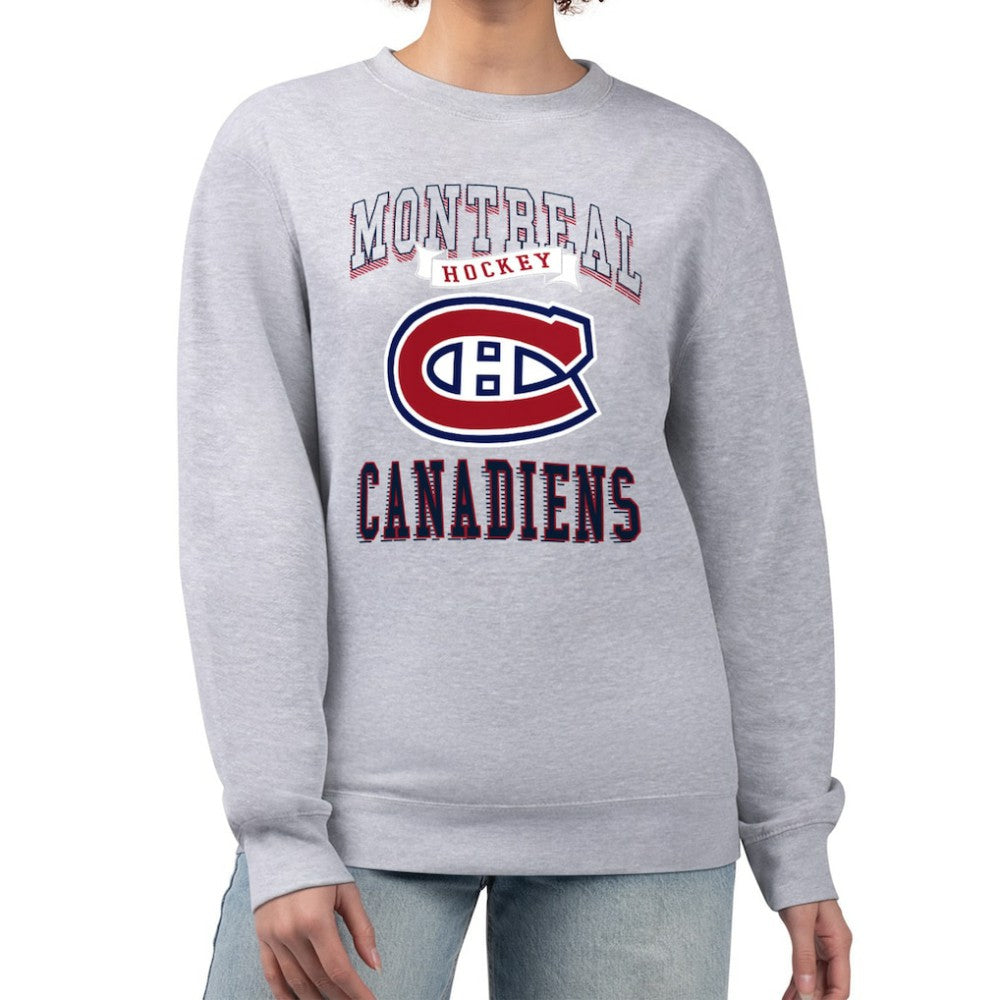 Montreal Canadiens G-III 4Her by Carl Banks Women's Team Logo Tri-Blend Fleece Pullover Sweatshirt
