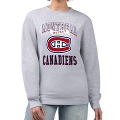 Montreal Canadiens G-III 4Her by Carl Banks Women's Team Logo Tri-Blend Fleece Pullover Sweatshirt