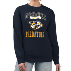 Nashville Predators G-III 4Her by Carl Banks Women's Team Logo Tri-Blend Fleece Pullover Sweatshirt