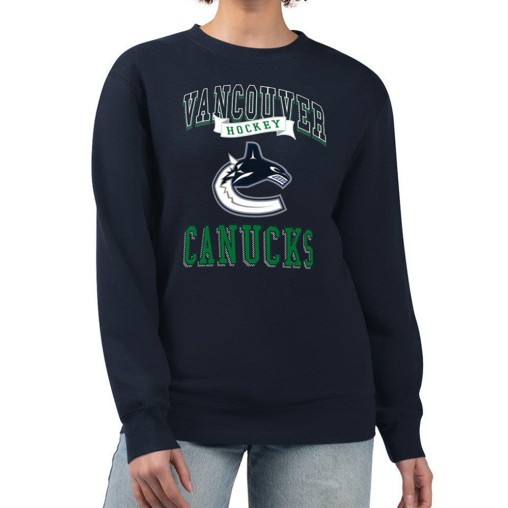 Vancouver Canucks G-III 4Her by Carl Banks Women's Team Logo Tri-Blend Fleece Pullover Sweatshirt